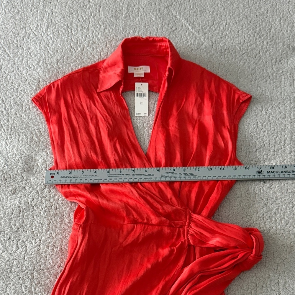 Maeve Red Rouge Backless Wrap Dress New XS - Picture 5 of 8